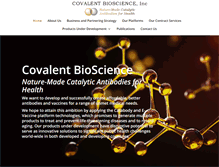 Tablet Screenshot of covalentbioscience.com